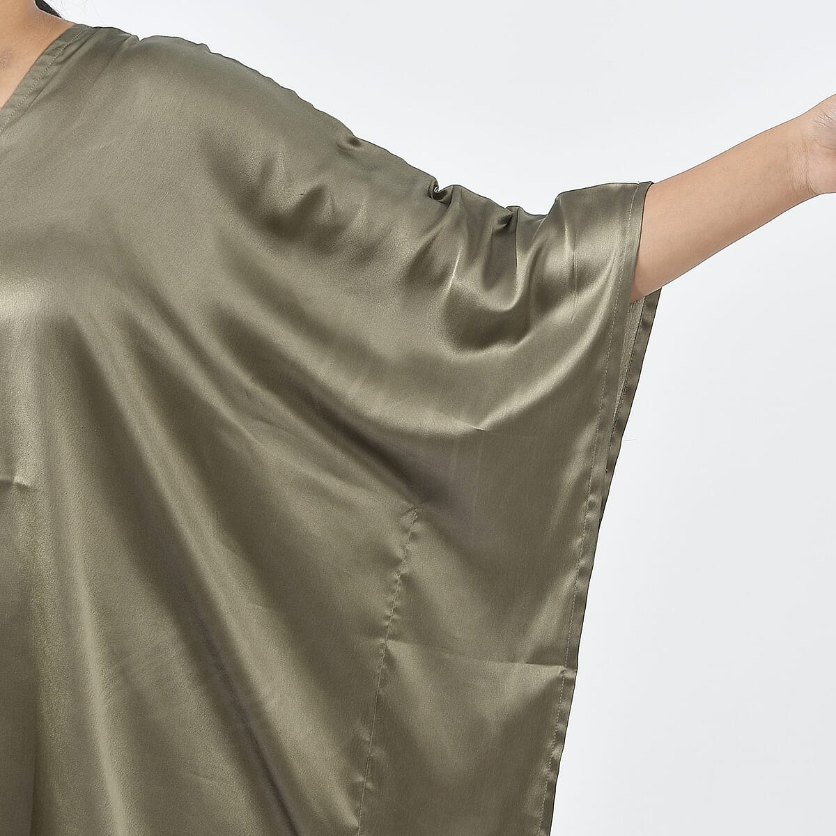 Tamsy Green Kaftan And Trousers Size - One Size Missy image number 4