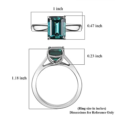 Certified & Appraised Rhapsody AAAA Pirineu Lagoon Tourmaline 3.33 ctw Solitaire Ring in 950 Platinum (Size 6.0) 7.15 Grams