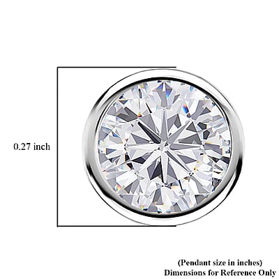 D'Joy Moissanite 1.50 ctw Solitaire Stud Earrings in Rhodium Over Sterling Silver