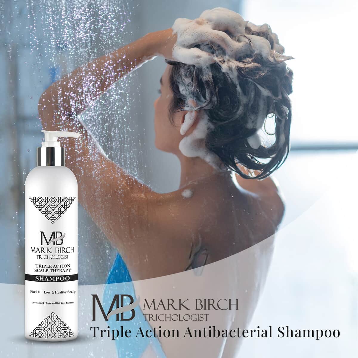 Mark Birch Trichologist Triple Action Antibacterial Shampoo (250ml) image number 1