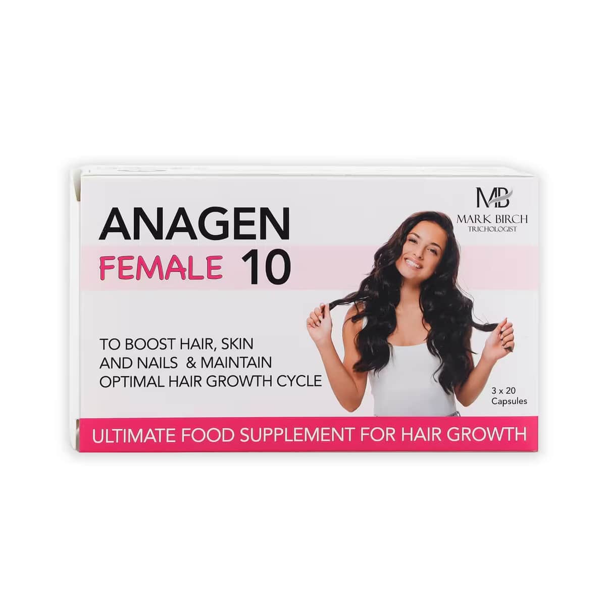 Mark Birch Trichologist Anagen 10 Female Skin, Nail, & Hair Growth Cycle Supplement (3x20 Capsules) image number 0