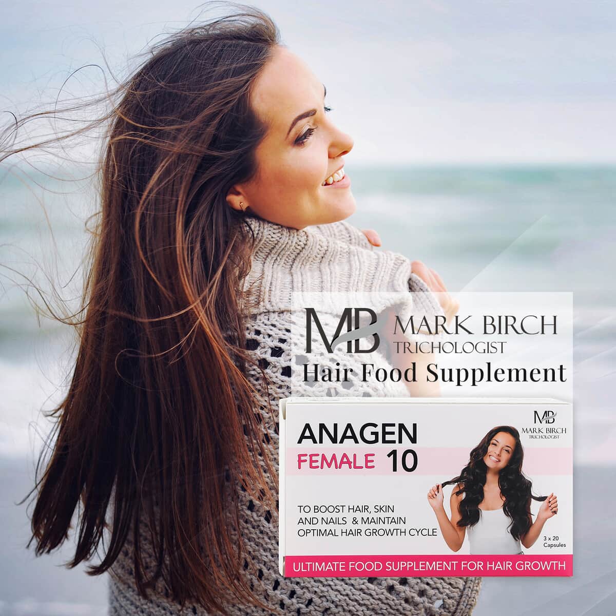 Mark Birch Trichologist Anagen 10 Female Skin, Nail, & Hair Growth Cycle Supplement (3x20 Capsules) image number 1