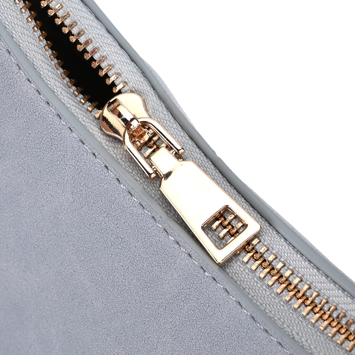 Blue Faux Leather Shoulder Bag with Tassel image number 5