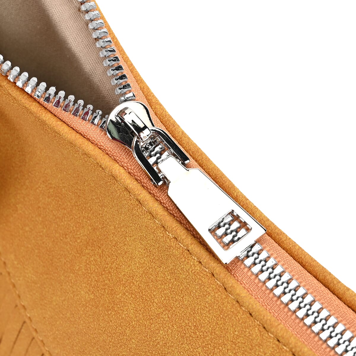 Brown Faux Leather Shoulder Bag with Tassel image number 5
