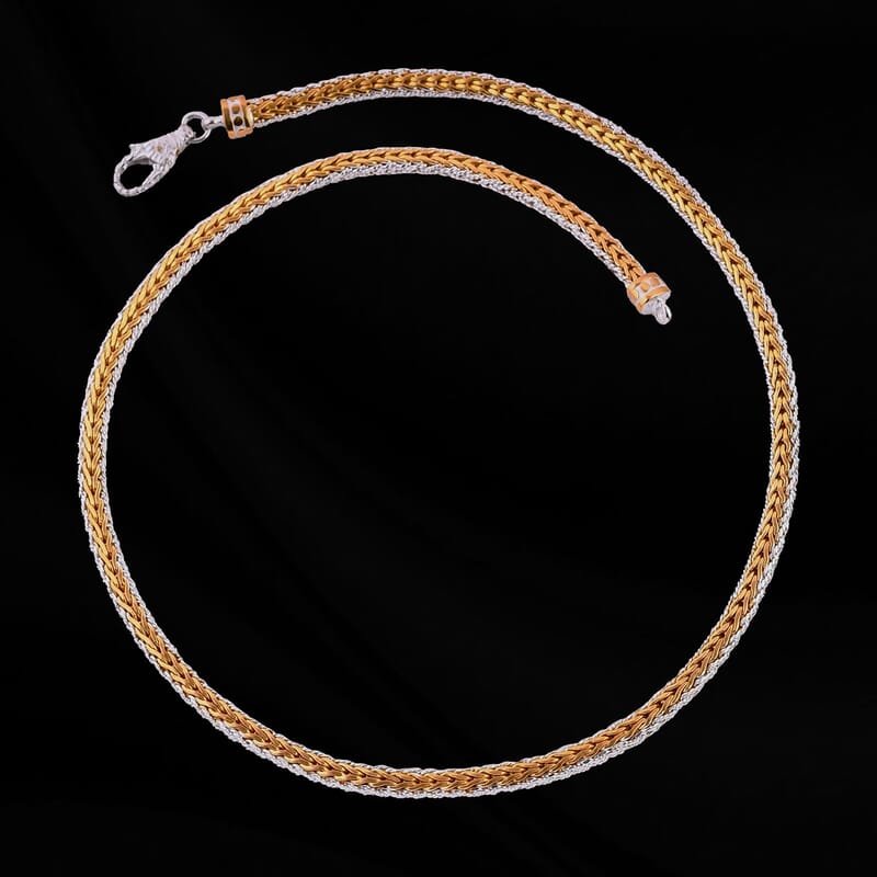 D'Joy Bali Legacy Tulang Naga Necklace in 22K Vermeil YG Over and Sterling Silver 42 Grams 20 Inches