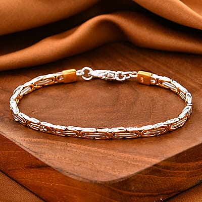 Bali Legacy Borobudur Bracelet in 22K Vermeil YG Over and Sterling Silver (6.50 In) 13.25 Grams