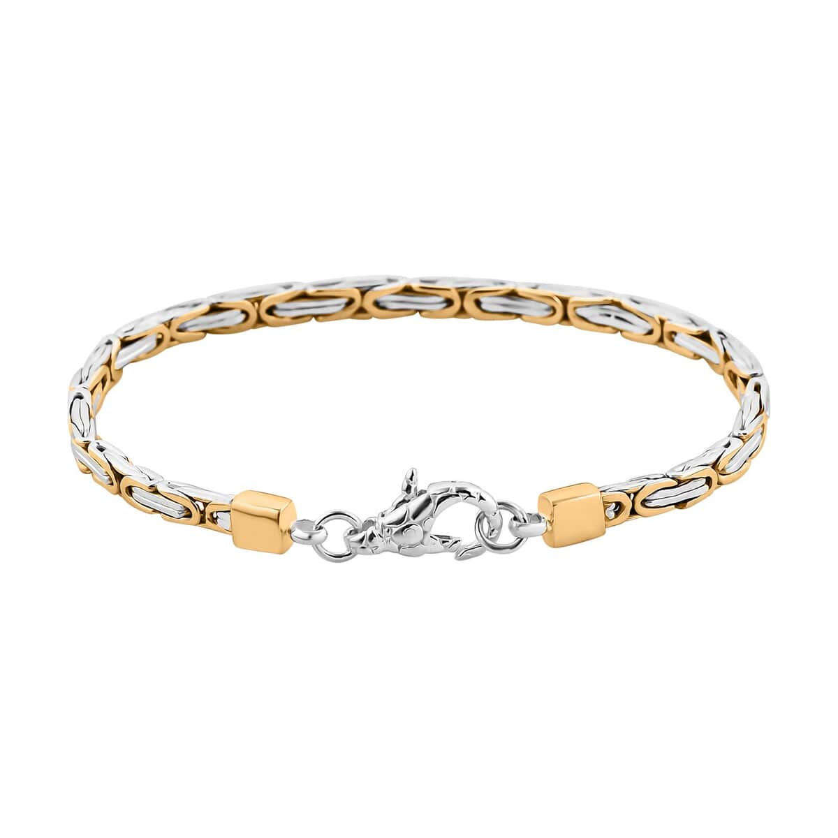 Bali Legacy Borobudur 4x2.5mm Bracelet in 22K Vermeil Yellow Gold and Sterling Silver (8.00 In) 16.55 Grams image number 3