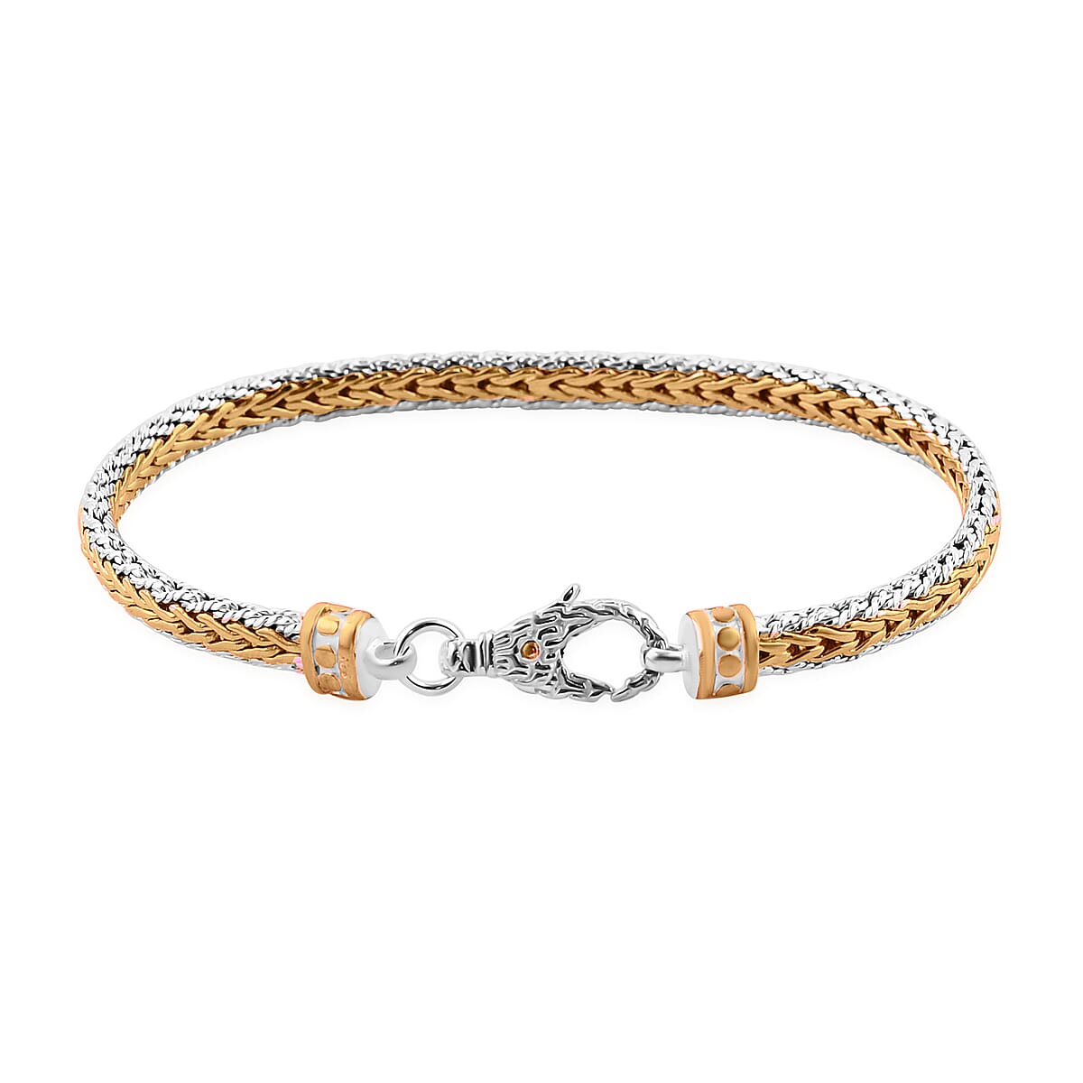 Bali Legacy Tulang Naga Bracelet in 22K Vermeil YG Over and Sterling Silver (8.00 In) 18.70 Grams image number 3