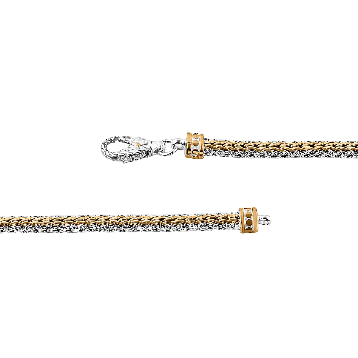 Bali Legacy Tulang Naga Bracelet in 22K Vermeil YG Over and Sterling Silver (8.00 In) 18.70 Grams image number 4