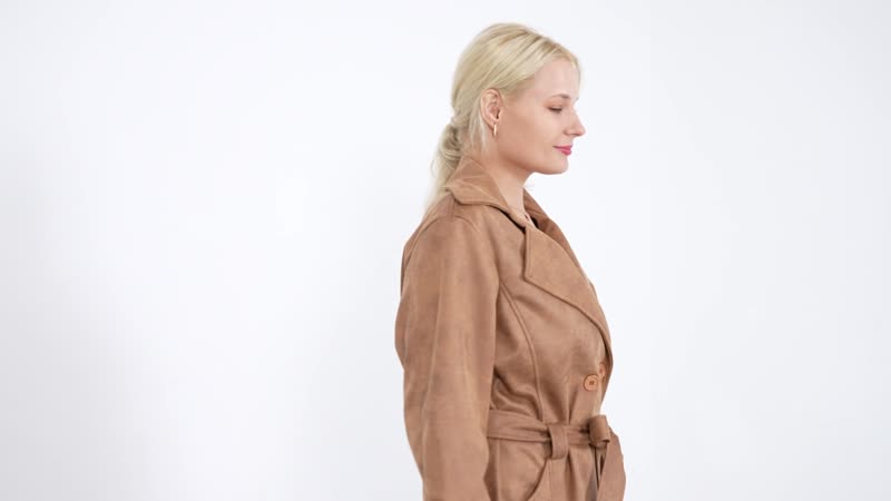 "Doorbuster Khaki Double-Breasted Trench Coat with Belt - S Tan and Olive Sizes S-XL"