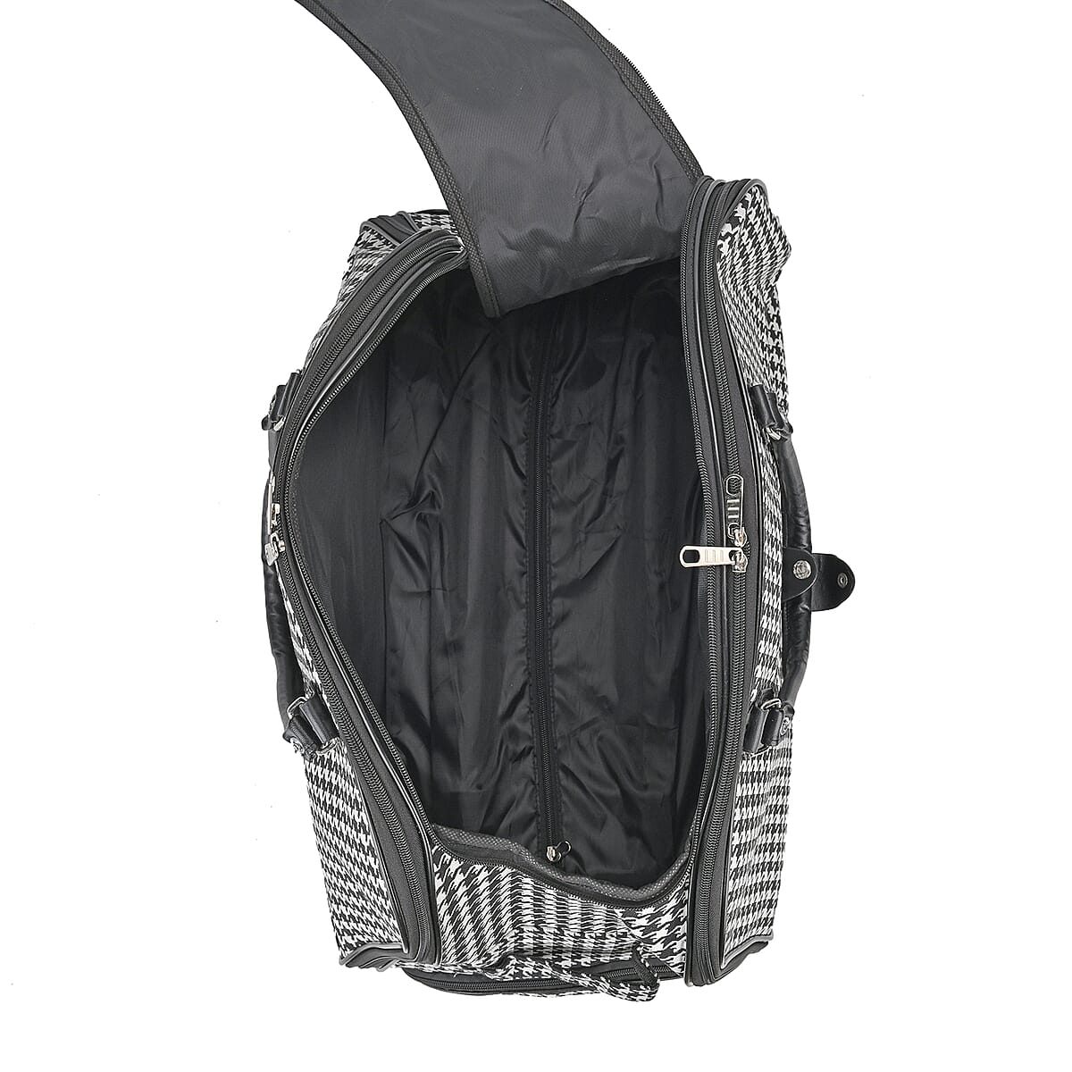 Set of 2 Plinth Pattern Wheeled Duffel Travel Bag image number 5