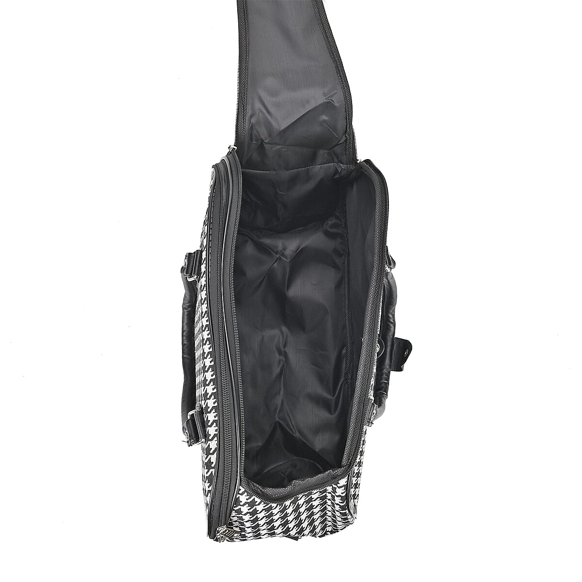 Set of 2 Plinth Pattern Wheeled Duffel Travel Bag image number 9