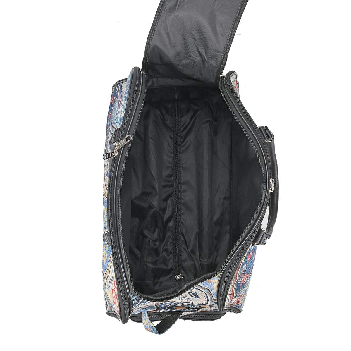 Set of 2 Geometric Pattern Wheeled Duffel Travel Bag image number 5