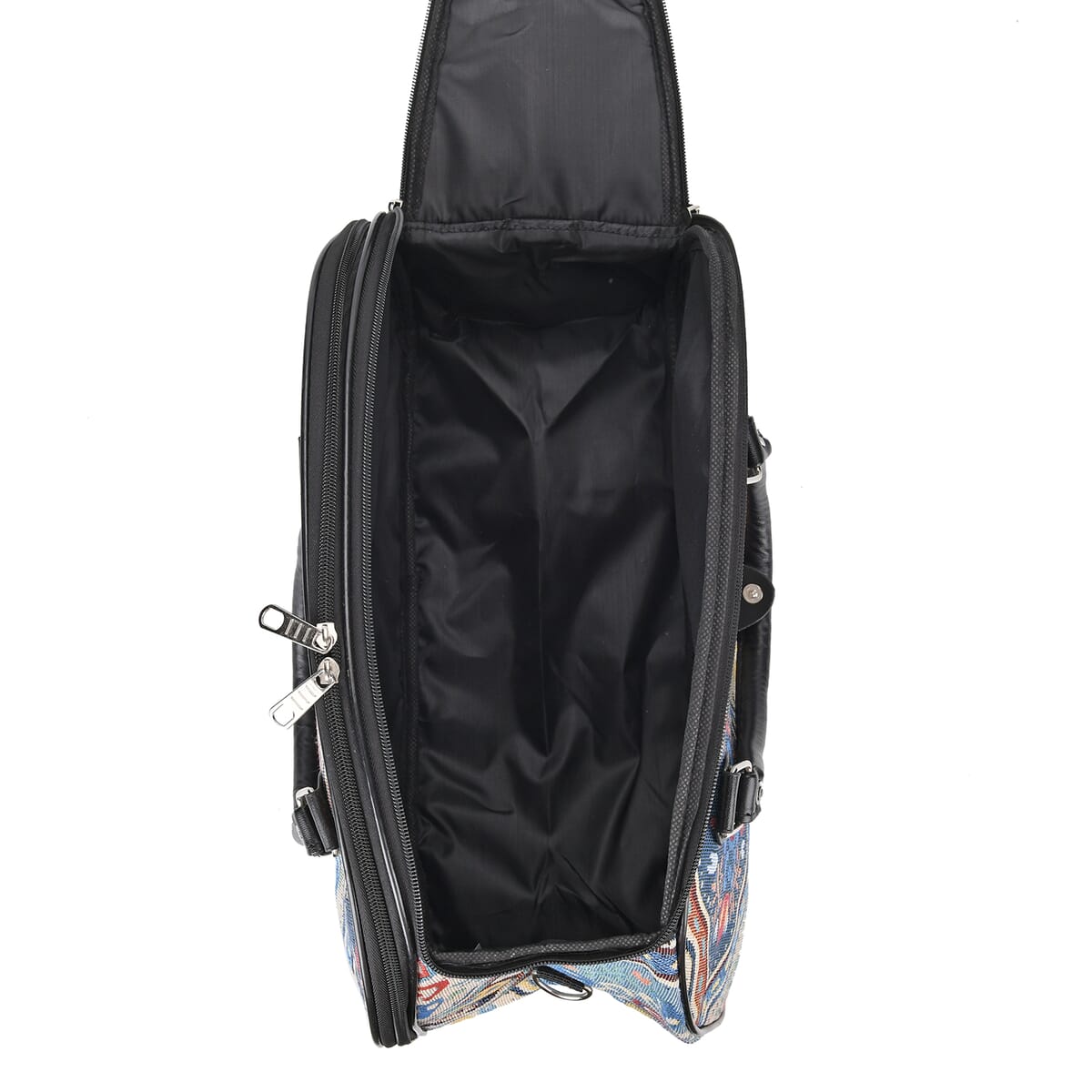 Set of 2 Geometric Pattern Wheeled Duffel Travel Bag image number 9