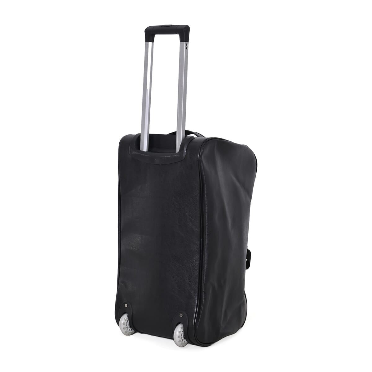 Passage Dark Brown Faux Leather Travel Bag with Adjustable Handle and Wheel image number 3