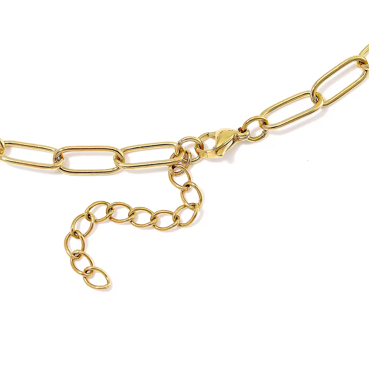 Yellow Tigers Eye 14.00 ctw Necklace in ION Plated Yellow Gold Stainless Steel 20-22 Inches image number 6