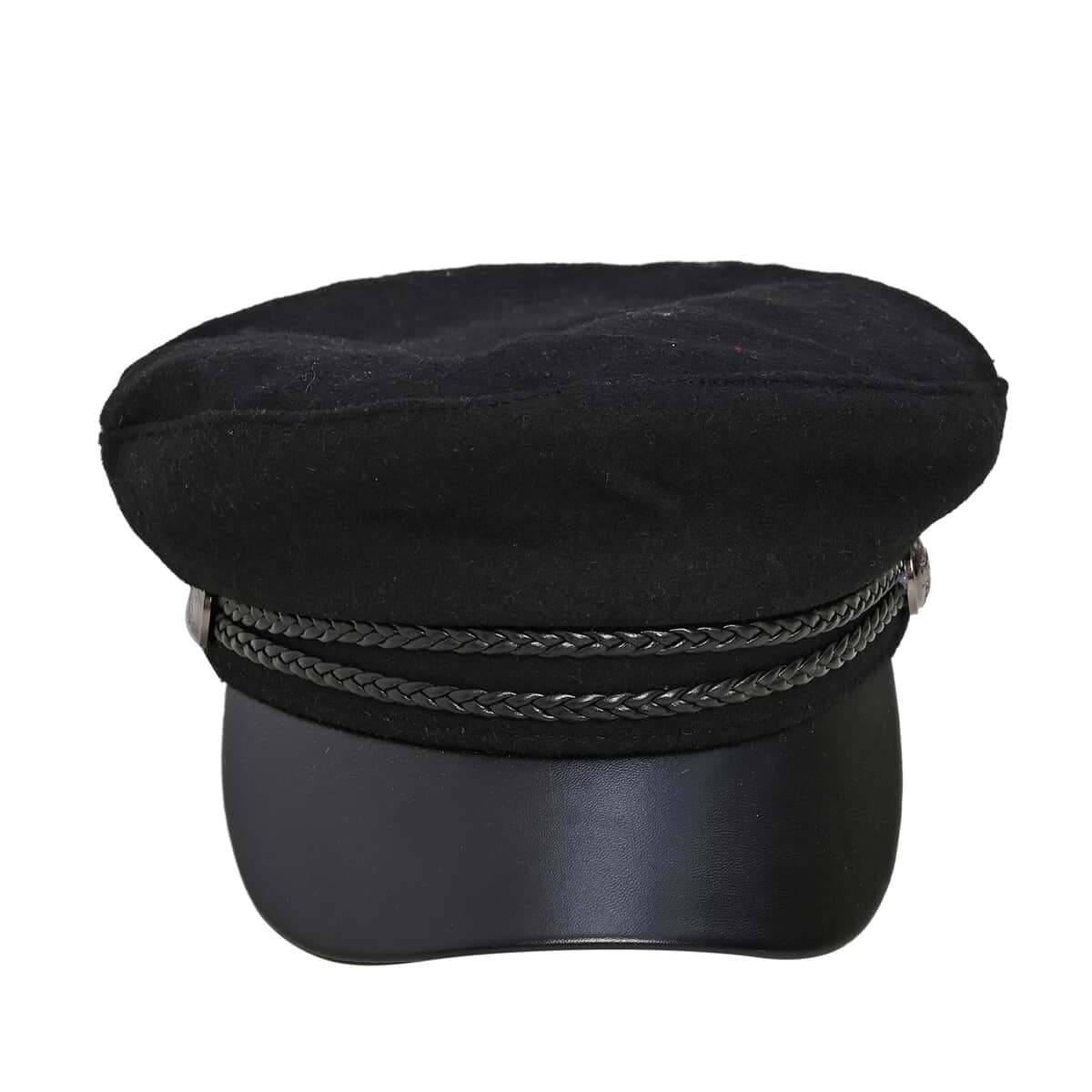 Black Felt Fiddler Cap - Circumference 22-23 Inches image number 0