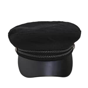 Black Felt Fiddler Cap - Circumference 22-23 Inches