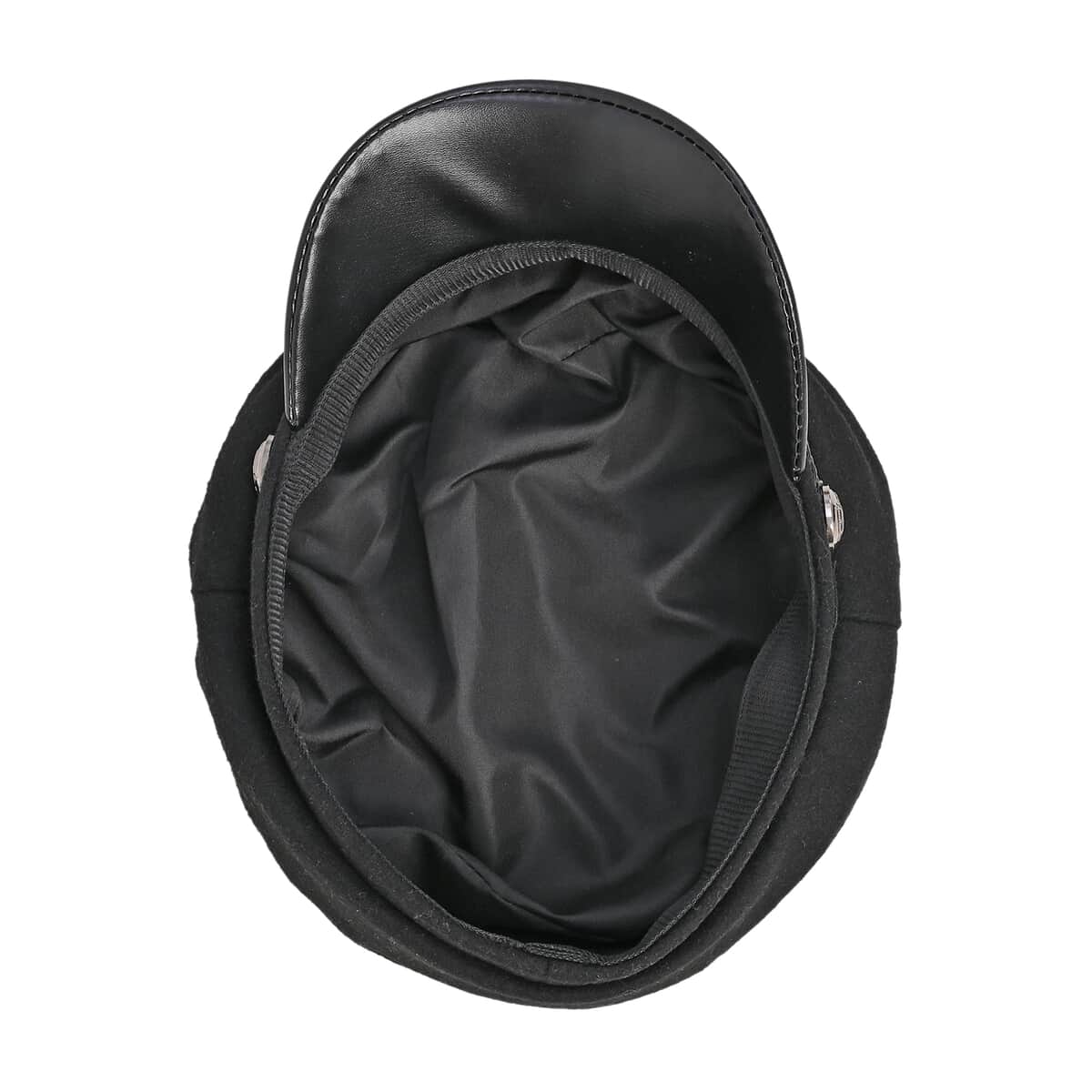 Black Felt Fiddler Cap - Circumference 22-23 Inches image number 4