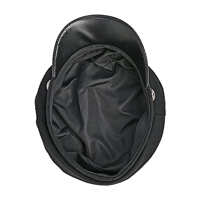 Black Felt Fiddler Cap - Circumference 22-23 Inches