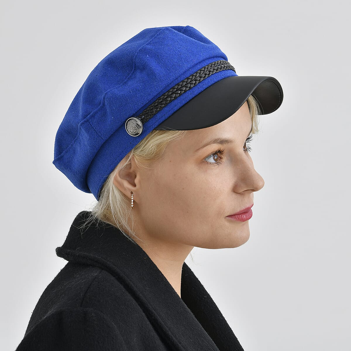 Blue Felt Fiddler Cap - Circumference 22-23 Inches image number 2