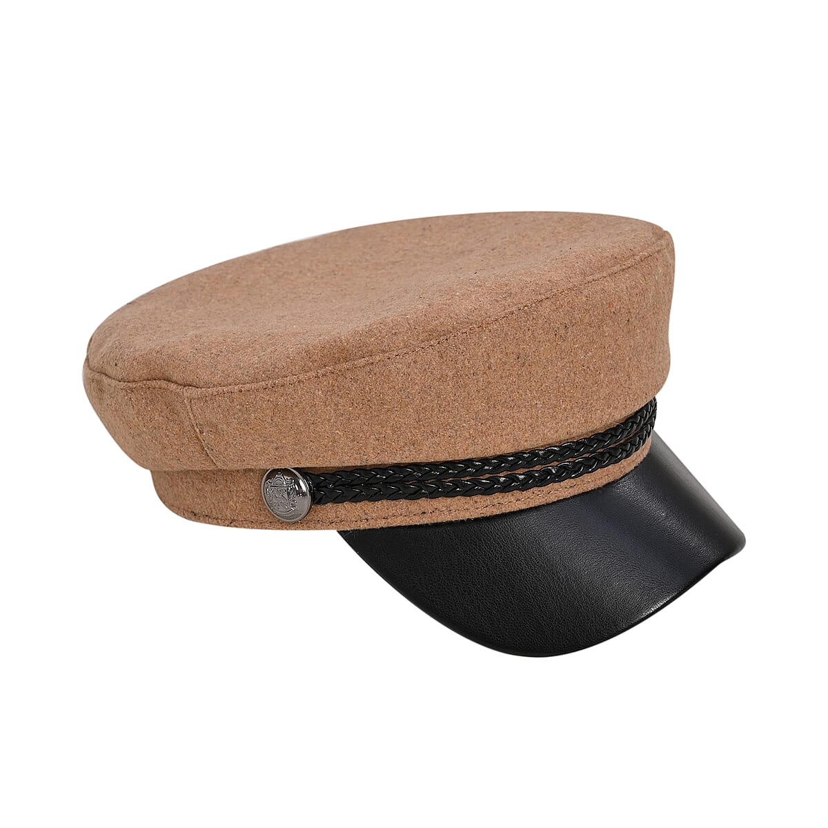 Tan Felt Fiddler Cap - Circumference 22-23 Inches image number 3