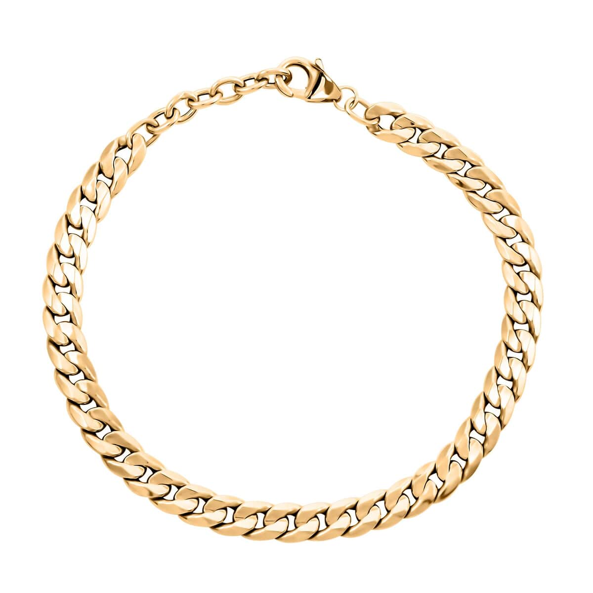 Italian Cuban Chain Bracelet in 10K Yellow Gold (7.00-8.00In) 3.34 Grams image number 0