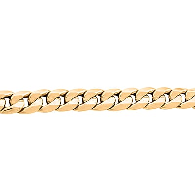 Italian Cuban Chain Bracelet in 10K Yellow Gold (7.00-8.00In) 3.34 Grams