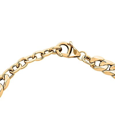 Italian Cuban Chain Bracelet in 10K Yellow Gold (7.00-8.00In) 3.34 Grams