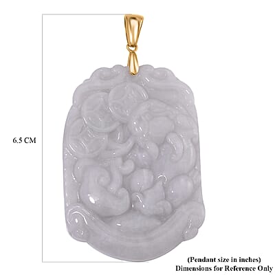 Natural Jade 90.00 ctw Pixiu with Money Coin Carved Pendant in 10K Yellow Gold