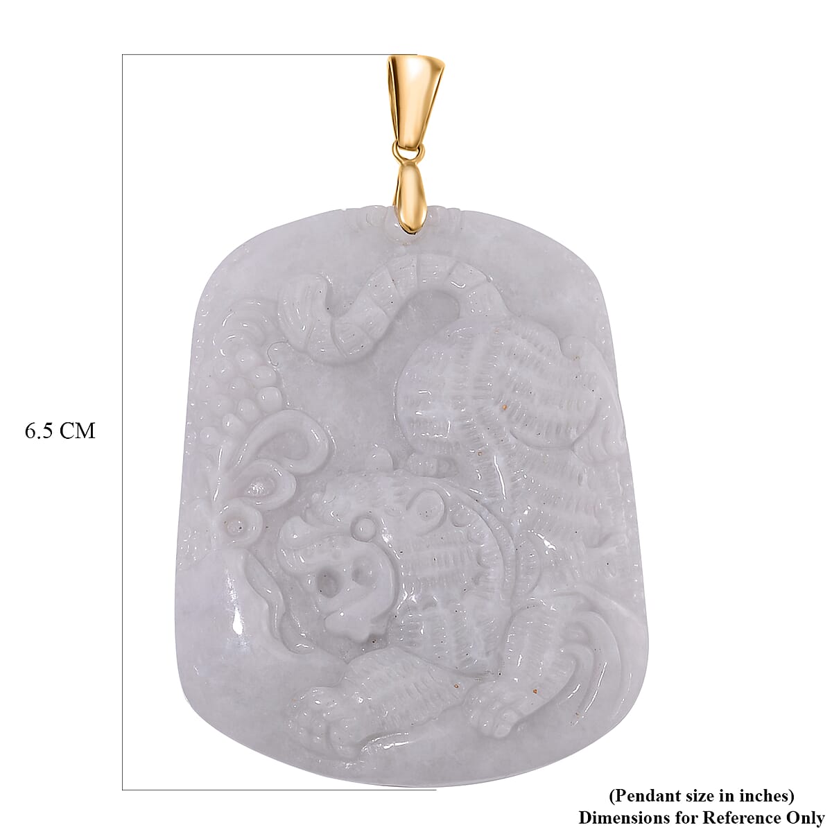 Natural Jade 120.00 ctw Qilin Dragon Carved Pendant without Chain in 10K Yellow Gold image number 4
