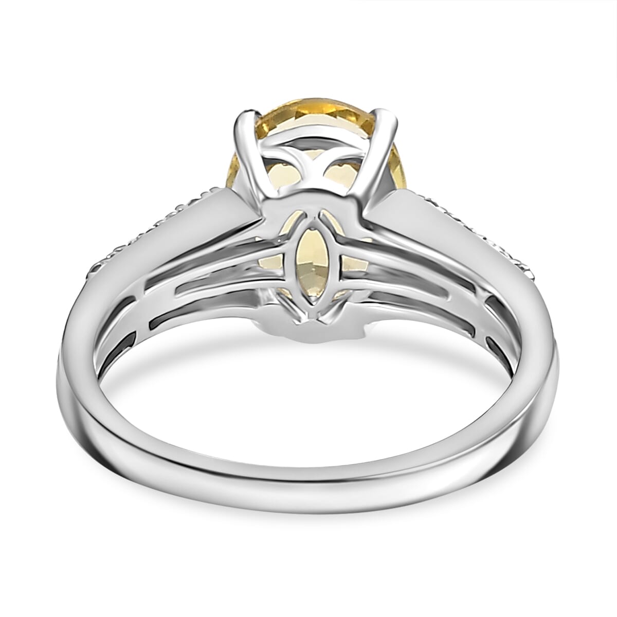 Brazilian Heliodor and Multi Gemstone 1.90 ctw Ring in Rhodium Over Sterling Silver (Size 8.0) image number 4