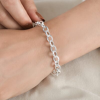Oval Link Chain Bracelet in Sterling Silver (7.25 In) 8 Grams
