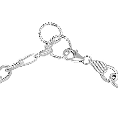 Oval Link Chain Bracelet in Sterling Silver (7.25 In) 8 Grams