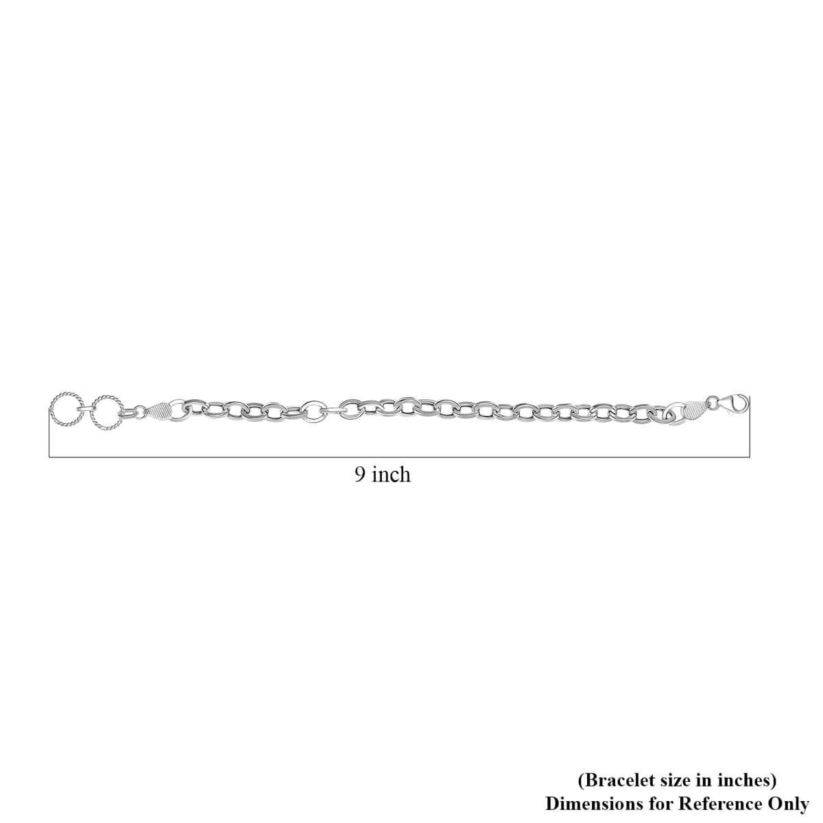 Oval Link Chain Bracelet in Sterling Silver (7.25 In) 8 Grams image number 4