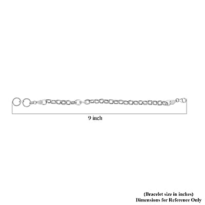 Oval Link Chain Bracelet in Sterling Silver (7.25 In) 8 Grams