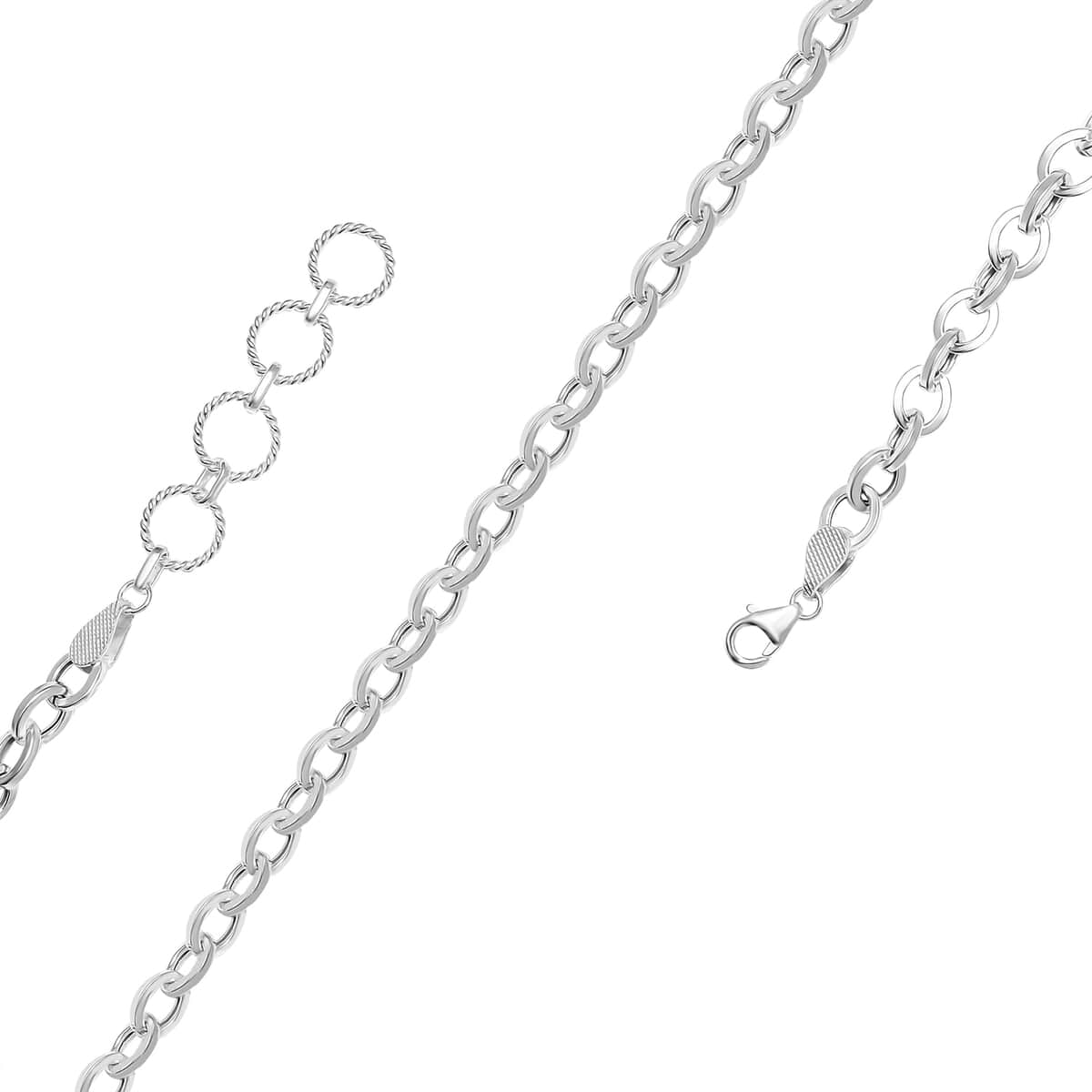 Necklace in Sterling Silver 20 Grams 18 Inches  image number 3