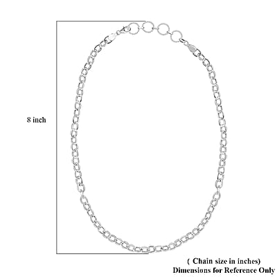 Necklace in Sterling Silver 20 Grams 18 Inches 