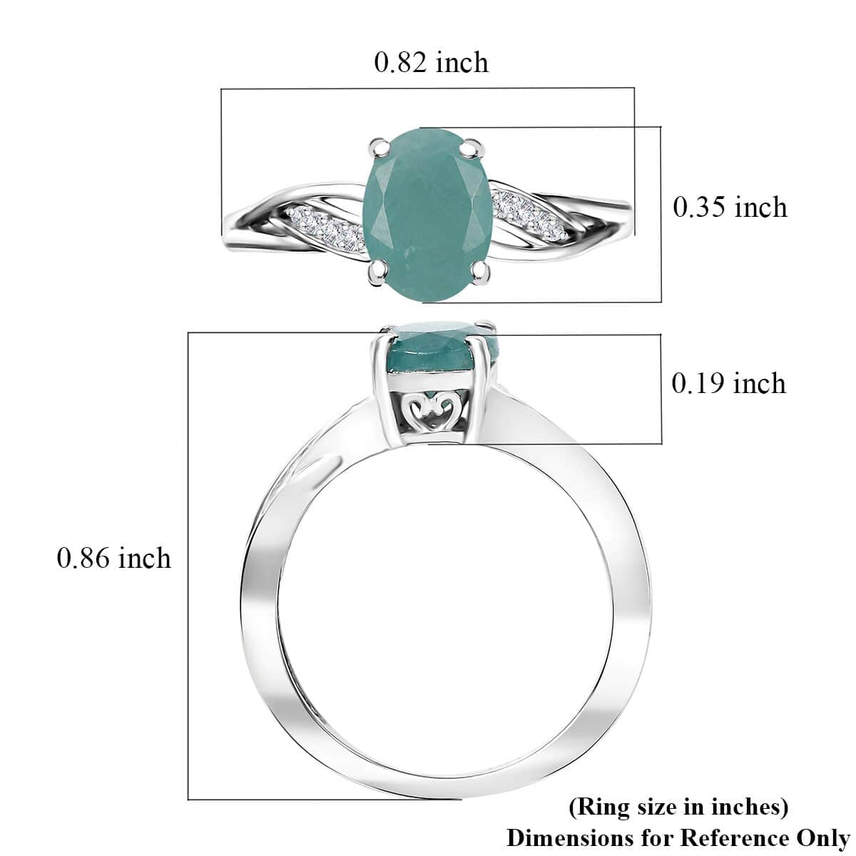 Premium Grandidierite, White Zircon Ring in Rhodium Over Sterling Silver (Size 10.0) 1.40 ctw image number 5