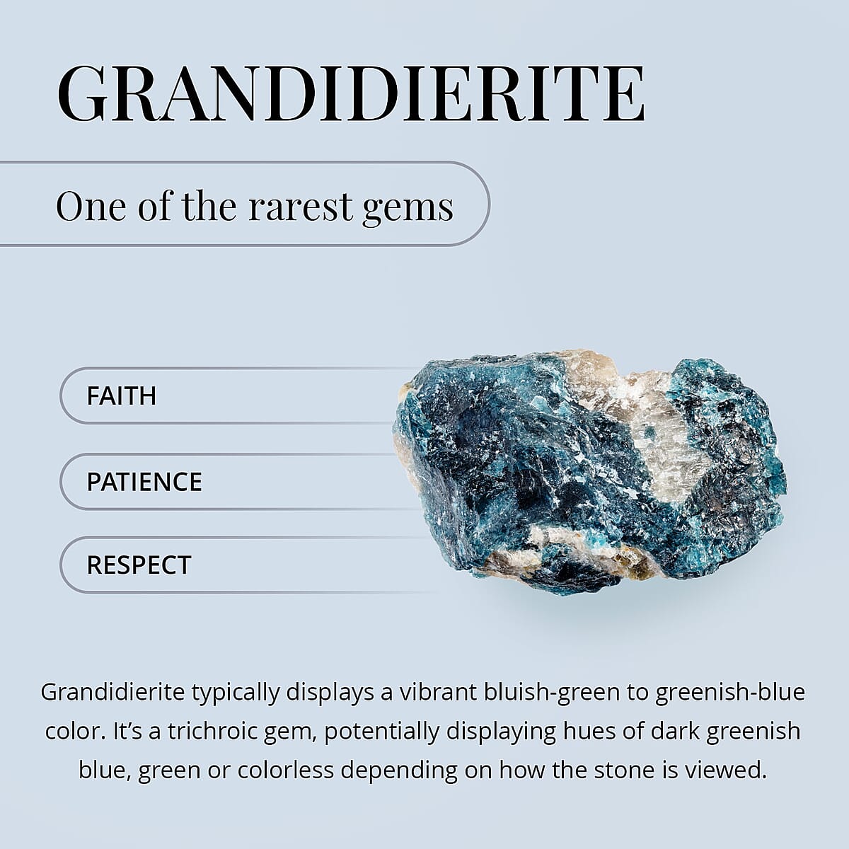 Premium Grandidierite and White Zircon 1.40 ctw Ring in Rhodium Over Sterling Silver (Size 8.0) image number 6