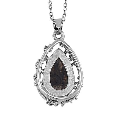 Abalone Shell Tree of Life Pendant Necklace in Stainless Steel 20-22 Inches
