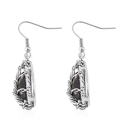 Abalone Shell Tree of Life Earrings in Stainless Steel