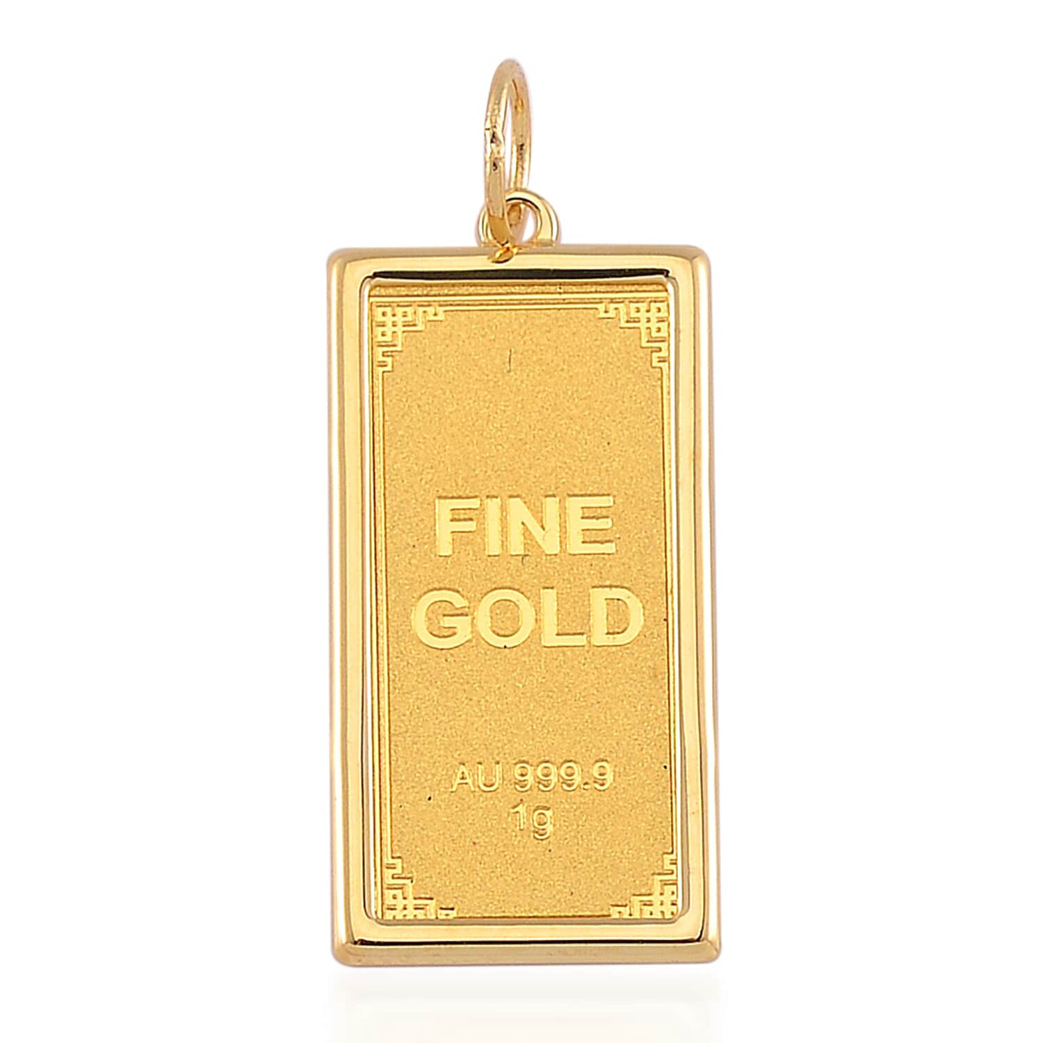 14k pendant frame/ 24k high quality 2 gram bar