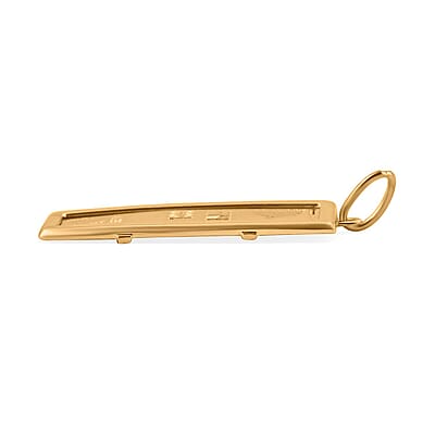 24K Yellow Gold 21.5x11.4x0.9MM Bar with 10K Gold Frame 1.40 Grams