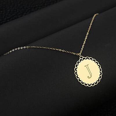 Italian Initials J Necklace in 10K Yellow Gold 1.50 Grams 18-20 Inches