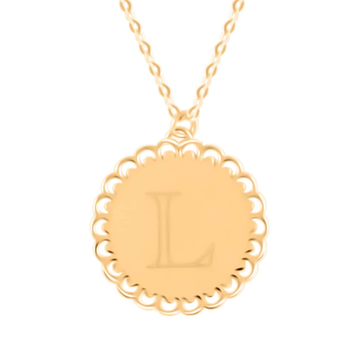 Italian Initials L Necklace in 10K Yellow Gold 1.50 Grams 18-20 Inches image number 0