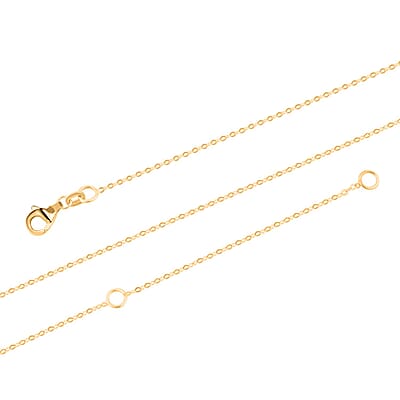 Italian Initials L Necklace in 10K Yellow Gold 1.50 Grams 18-20 Inches