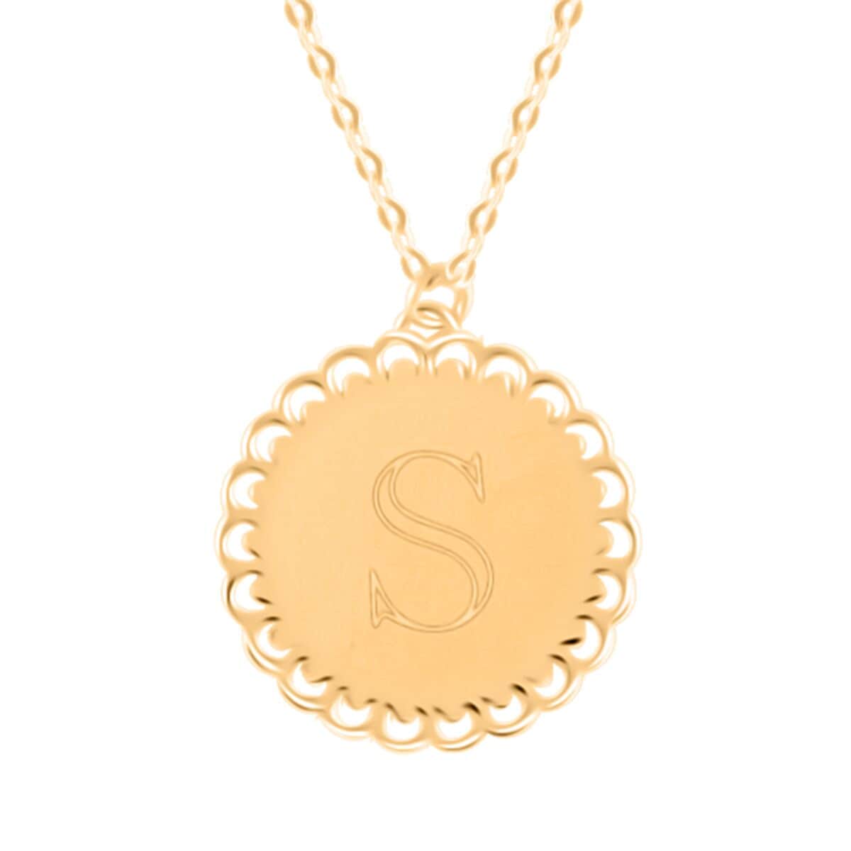 Italian 10K Yellow Gold Initials S Necklace 18-20 Inches 1.50 Grams image number 0