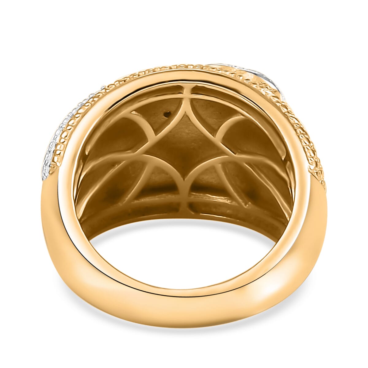 Karis Yellow Diamond (IR) Accent Ring in 18K YG Plated (Size 6.0) image number 4