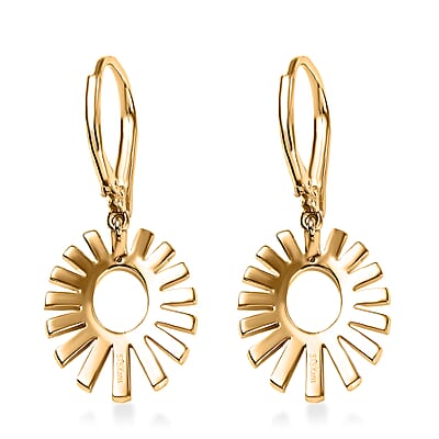 Karis White Diamond Accent Snowflake Earrings in Platinum Bond and 18K Yellow Gold Plated